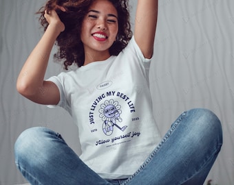 Unisex Softstyle Trendy Street Wear Mujer Camiseta gráfica motivacional/inspiradora