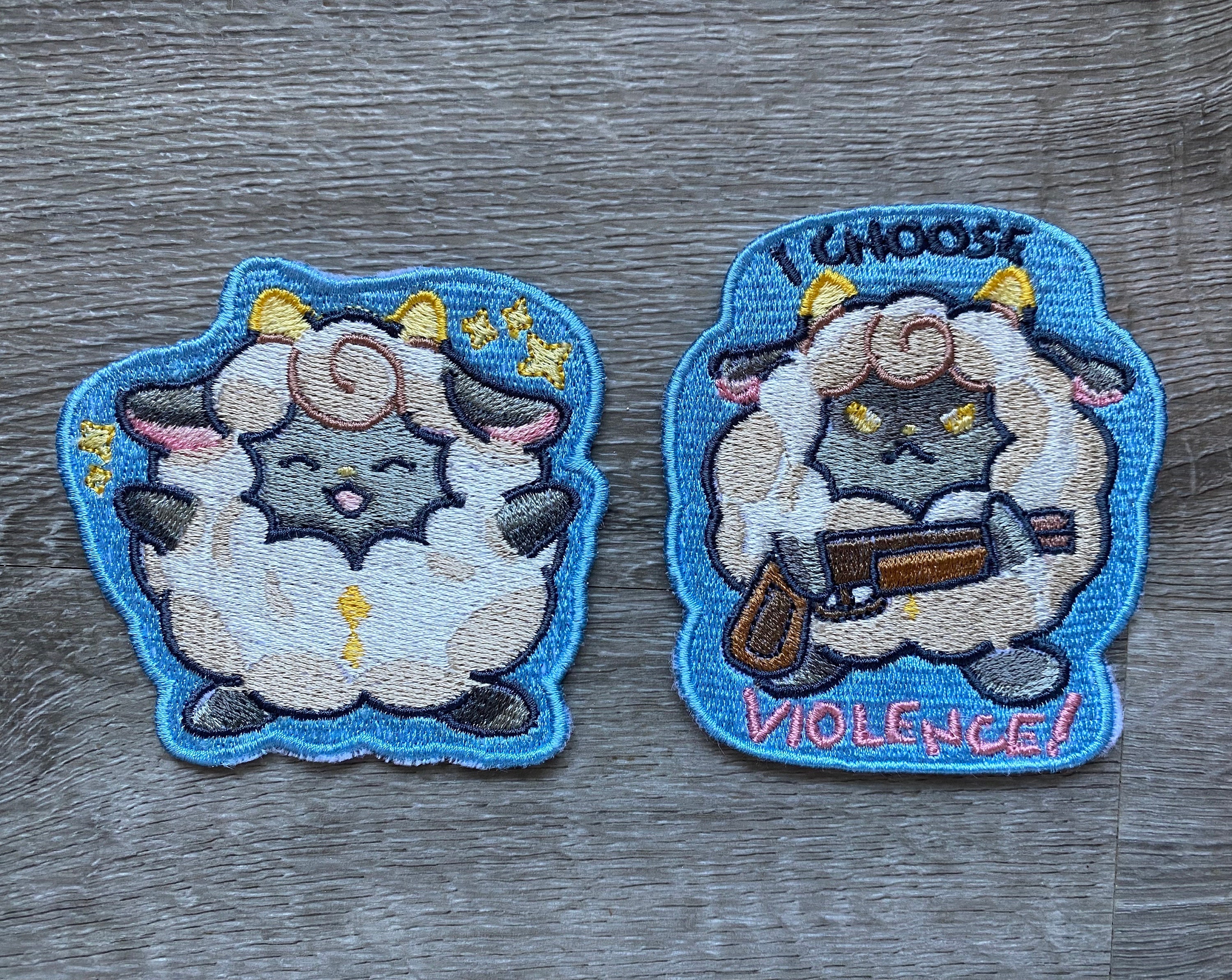 Palworld Fan-Made | Lamball Embroidery Patches Fan-Made