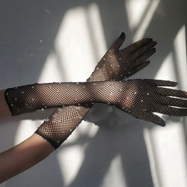 Gloves Black Etsy