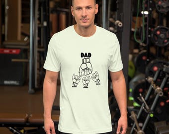 Camiseta personalizada para papá con nombres de niños, regalo personalizado para el Día del Padre