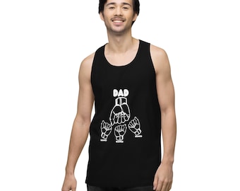 Camiseta personalizada para papá: diseño de choque de puños con los nombres de los niños