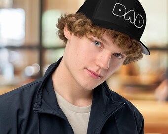 Gorra de camionero bordada con la palabra "Papá": gorra cerrada para papás