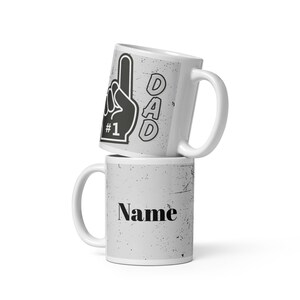 Custom Dad Mug with Name, Personalized #1 Dad Coffee Cup for Fathers, Gift for Dad, Gift for New Dad, Father’s Day Gift