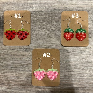Perler Beads Set of 6 Christmas Magnets 