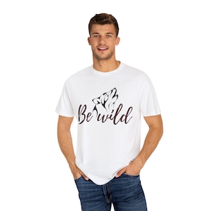 T-shirt graphique loup sauvage : t-shirt nature unisexe, cadeau pour les amoureux des animaux