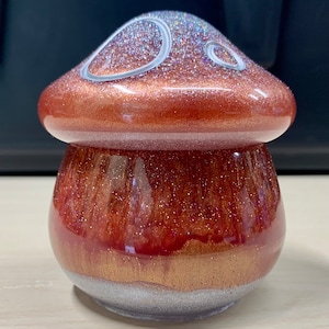 RESIN MUSCHROOM JAR colorful
