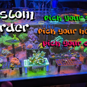 3D-Printed NeonTide Coral Frag Tables - Customizable & Reef-Safe
