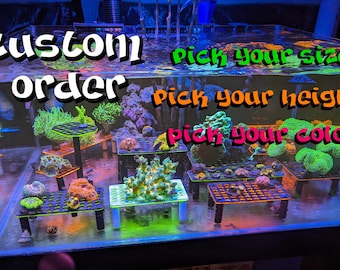 3D-Printed NeonTide Coral Frag Tables - Customizable & Reef-Safe