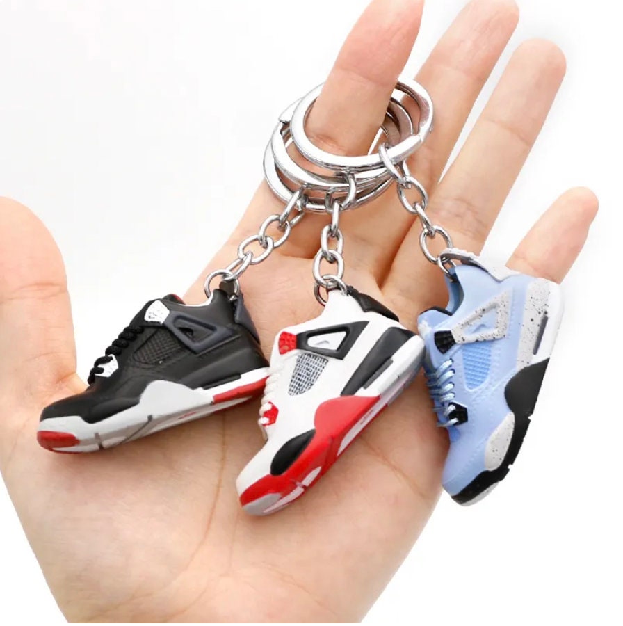 Basketball Shoes Keychain Building Blocks Anime Charm Key chain Men's  Backpack Keychain Accessories Friends Gift Keychain