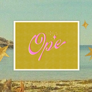Ope! Risograph Print [ZŁOTO], Element literniczy, Dekoracja ścienna, Risograph Print, Sztuka nowoczesna
