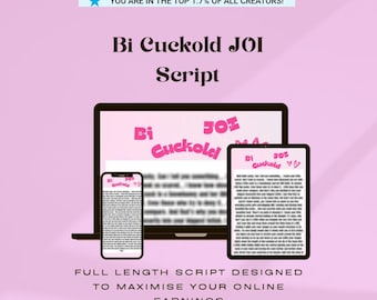 Bi Cuckold JOI SCRIPT / Contenuto OnlyFans / Beta / Fansly / Camgirl / LoyalFans / Industria per adulti / FemDom / Domme