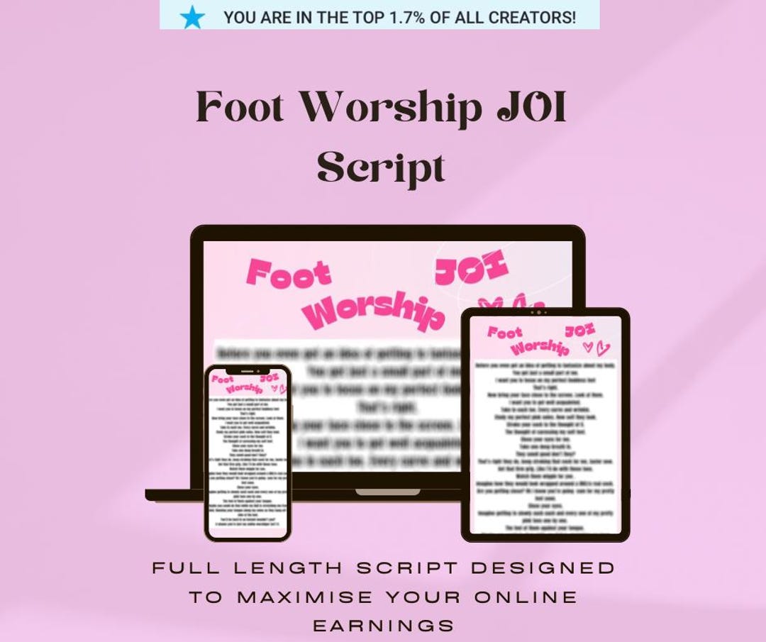 Foot Worship JOI SCRIPT Onlyfans Content Beta Fansly Camgirl