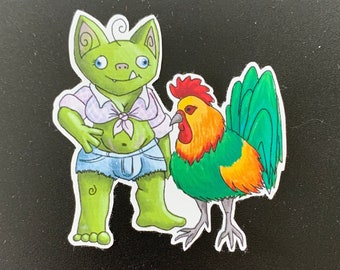 Tied Hog the Goblin Sticker
