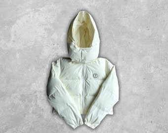 WOMENS - Trapstar Irongate - Detachable Hooded Puffer Jacket in Beige