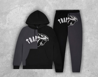 Trapstar Tracksuit - London Shooters Arch Black Grey – Hoodie & Pants Set