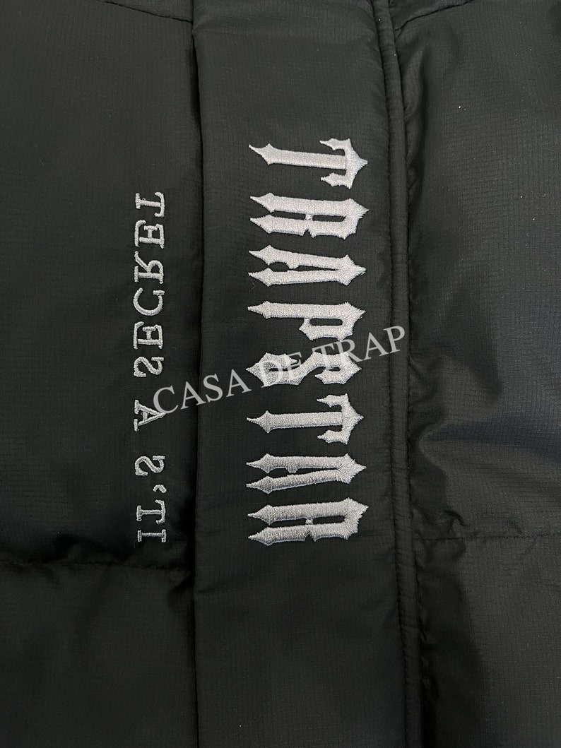 Trapstar Decoded Hooded Puffer Jacket in Black Etsy Australia