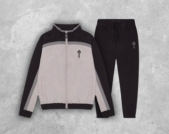 Trapstar Shellsuit - Irongate T Grijs Zwart trainingspak - Set van jas en broek