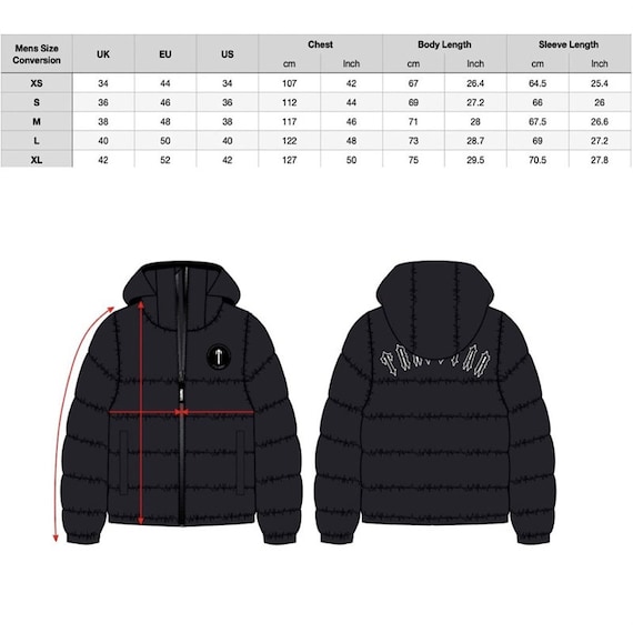 Trapstar Decoded 2.0 Detachable Hooded Puffer Jacket in Blue 