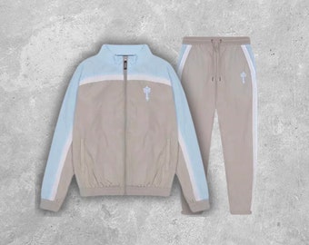 Trapstar Shellsuit - Irongate T Grijs Blauw trainingspak - Set van jas en broek