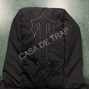 DAMES Trapstar Decoded Puffer Jacket Pufferjack met capuchon in zwart afbeelding 6