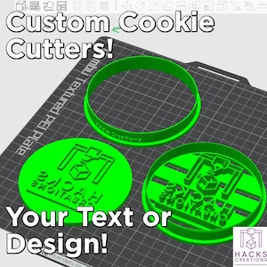 Custom Cookie Cutters! Logo or outline converted to 3D Printed Cookie Cutters Personalized Clay Pendant