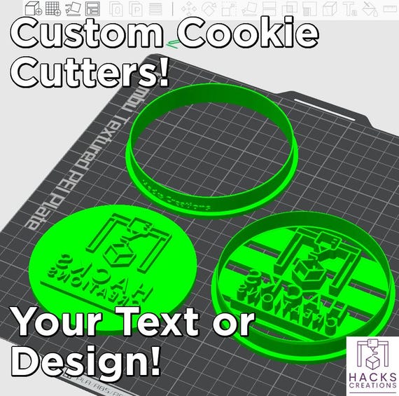 Custom 3D Printed Cookie Cutter | Your Logo or Image for Clay, Cookies & Fondant