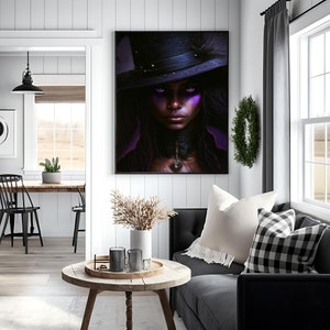 Witchy Frauen coven-4 wunderschöne Drucke von Hexen-dunkle Magie-digitaler Download-ai generierte Kunst
