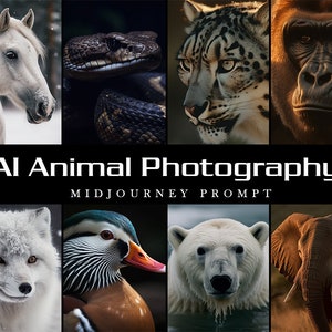 AI Professional Midjourney Prompt High Quality Realistic AI Animal Photography, Midjourney AI Art, Customizable Best Midjourney Prompt
