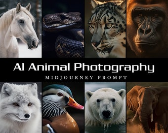 AI Professional Midjourney Prompt High Quality Realistic AI Animal Photography, Midjourney AI Art, Customizable Best Midjourney Prompt