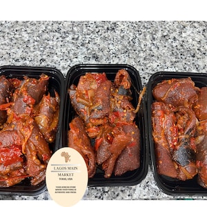 Yummy Spicy Peppered Ponmo/ 12 Big Pieces/Next Day Air DELIVERY