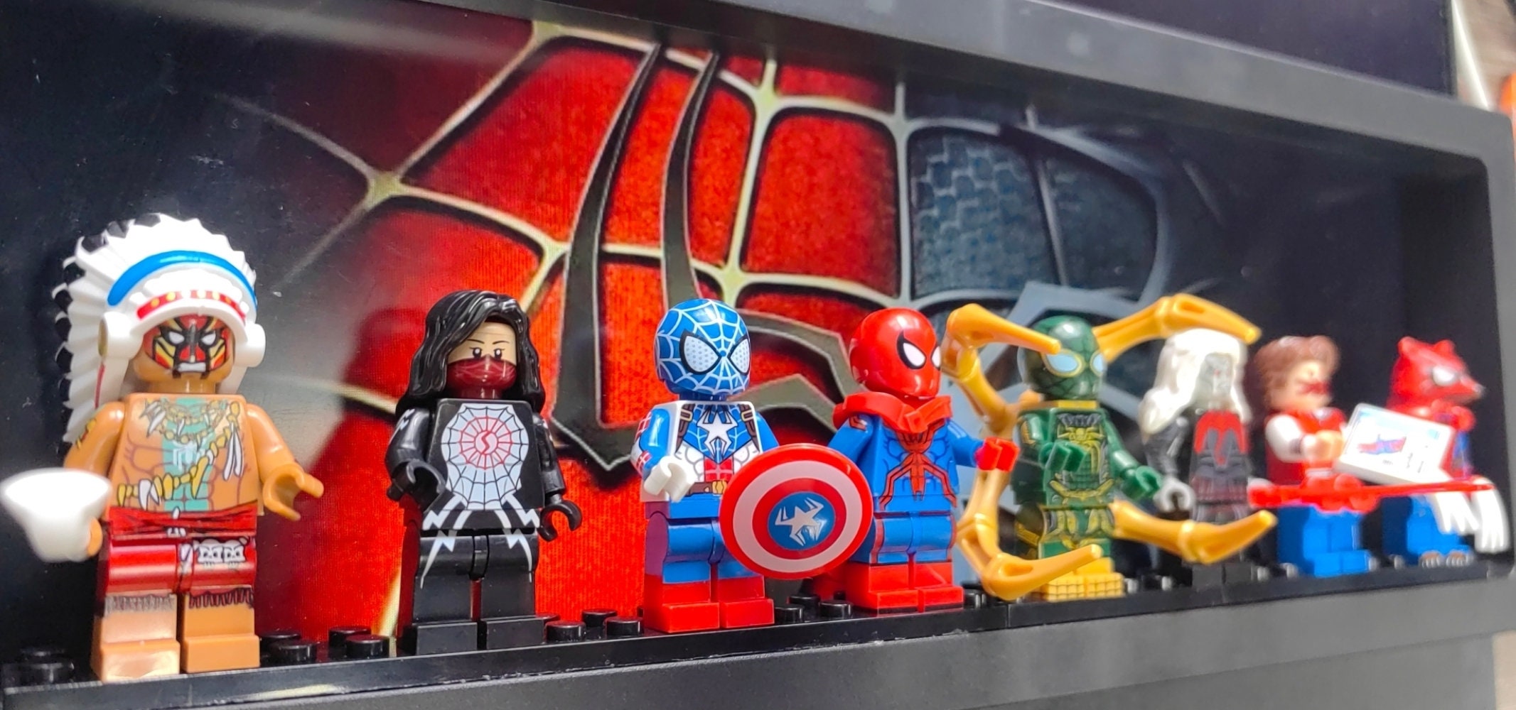 handmade-display-frame-with-8pcs-custom-minifigures-etsy