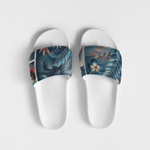 Women&#39;s Slide Sandal Hibiscus Sunset