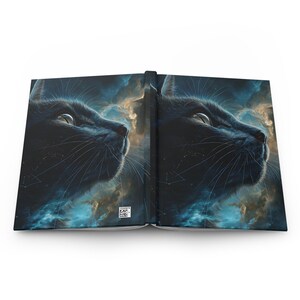 Celestial Gift, Astrology Lover Gift, Black Cat Lover Gift, Gift For Cat Mom, Gift For Cat Owner, Witch Journal, Moon And Stars Notebook 18 image 8