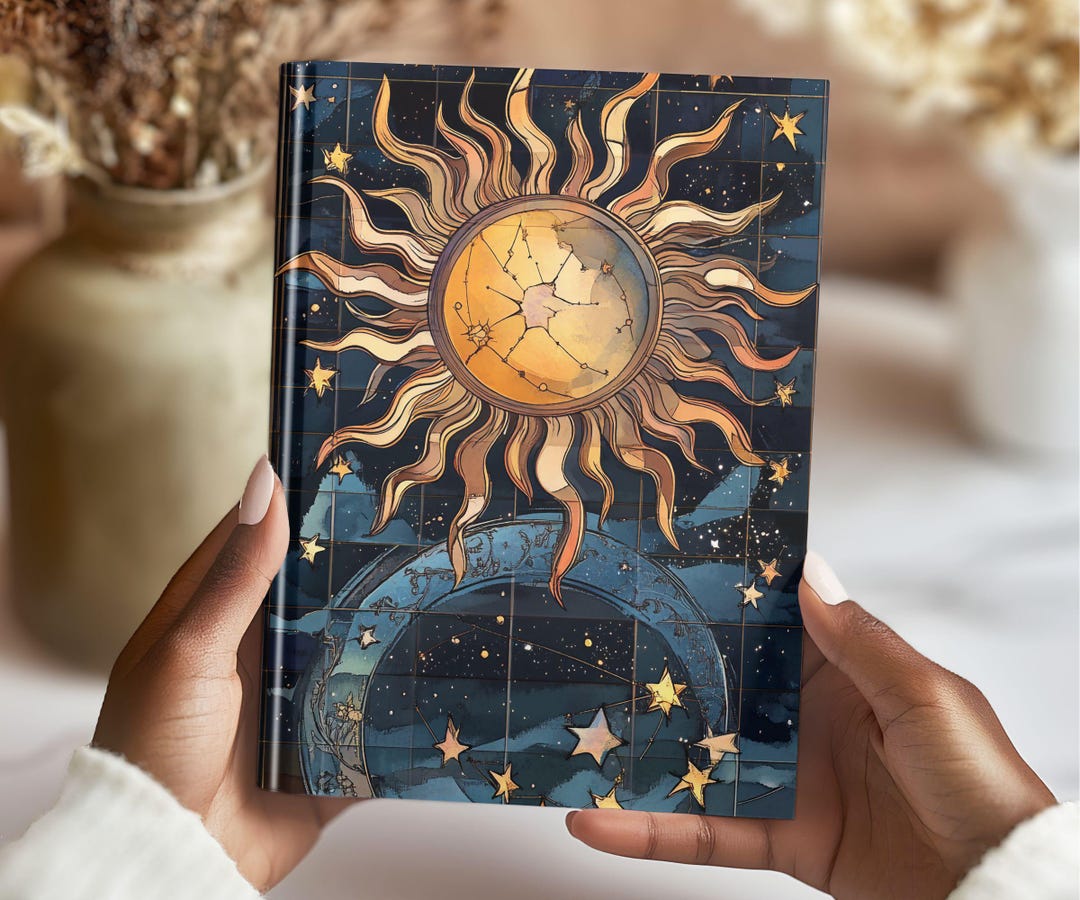 Celestial Boho Lunar Space Journal Notebook Gift for Her, Hardcover ...