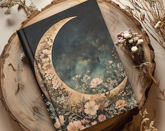 Celestial Gift, Astrology Lover Gift, Celestial Journal, Witch Journal, Moon And Stars Lunar Lined Notebook, Dream Journal Diary For Women11