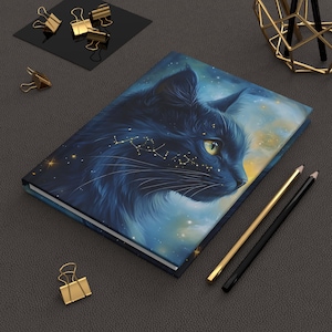 Celestial Gift, Astrology Lover Gift, Black Cat Lover Gift, Gift For Cat Mom, Gift For Cat Owner, Witch Journal, Stars Galaxy Notebook 16 image 7