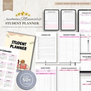 Academic Planner Student Agenda, Weekly Monthly Planner, Student Organizer, School Planner, College Planner,  Academic Scheduler