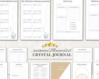Crystal Journal, Gemstone Notebook, Spiritual Writing (Instant Download)