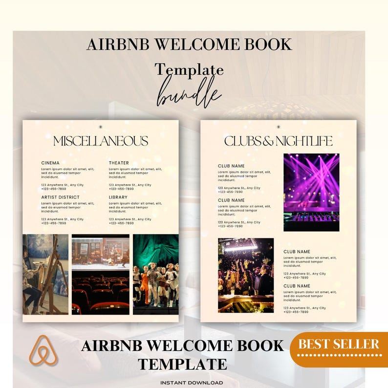 Airbnb Welcome Book Binder, Vacation Rental Guide, House Manual ...