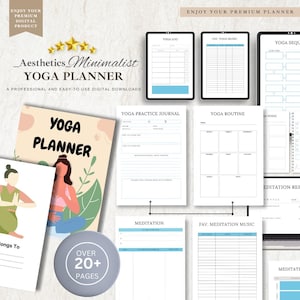 Yoga Planner, Daily Planning Journal, Wellness Planner, Habit Tracker Agenda, Meditation Organizer, Self-Care Journal, Mindfulness Gift