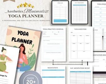 Yoga Planner, Daily Planning Journal, Wellness Planner, Habit Tracker Agenda, Meditation Organizer, Self-Care Journal, Mindfulness Gift