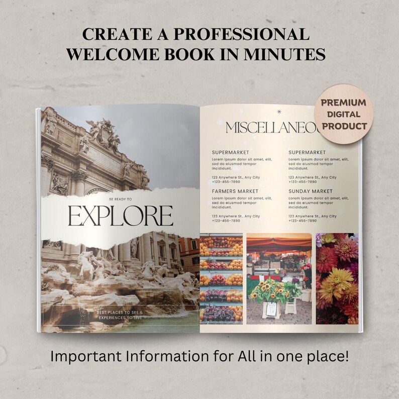 Airbnb Welcome Book Binder, Vacation Rental Guide, House Manual ...