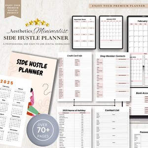 Side Hustle Planner, Business Organizer, Daily Planner, Task Tracker, Productivity Journal, Entrepreneur Gift, Office Stationery