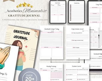 Dankbarkeitstagebuch, Notizen für positive Affirmationen, Achtsamkeitstagebuch, Selbstfürsorgegeschenk, Schriftstellertagebuch, tägliches Reflexionstagebuch, Gebetstagebuch