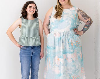 Vestido e blusa Boulevard: Vestido estilo anos 90 com tamanhos inclusivos (molde em PDF)