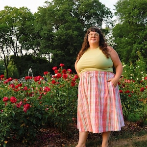 Jupe Jane unie, taille 0-34 inclus, adaptée aux débutants, jupe trapèze, jupe taille élastique
