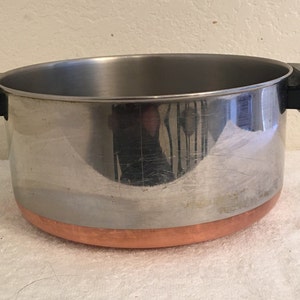  Revere Ware 6 QT Stock Pot, Copper Clad Stock Pot, NO LID,  10-1/2 x 4-3/4: Home & Kitchen