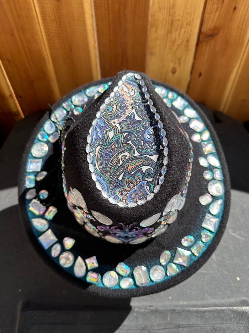 Jewelled Festival Hat - White with HENS letters main image 0