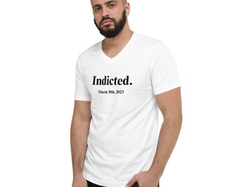 Indicted - The Tee - White with Times New Roman Font