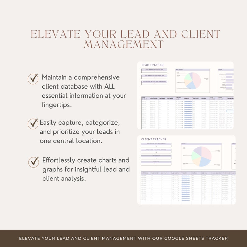 Client Tracker Spreadsheet Lead Tracker Spreadsheet Google Sheets Leads